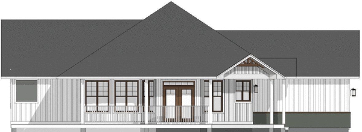 Left Elevation for House Plan #203053