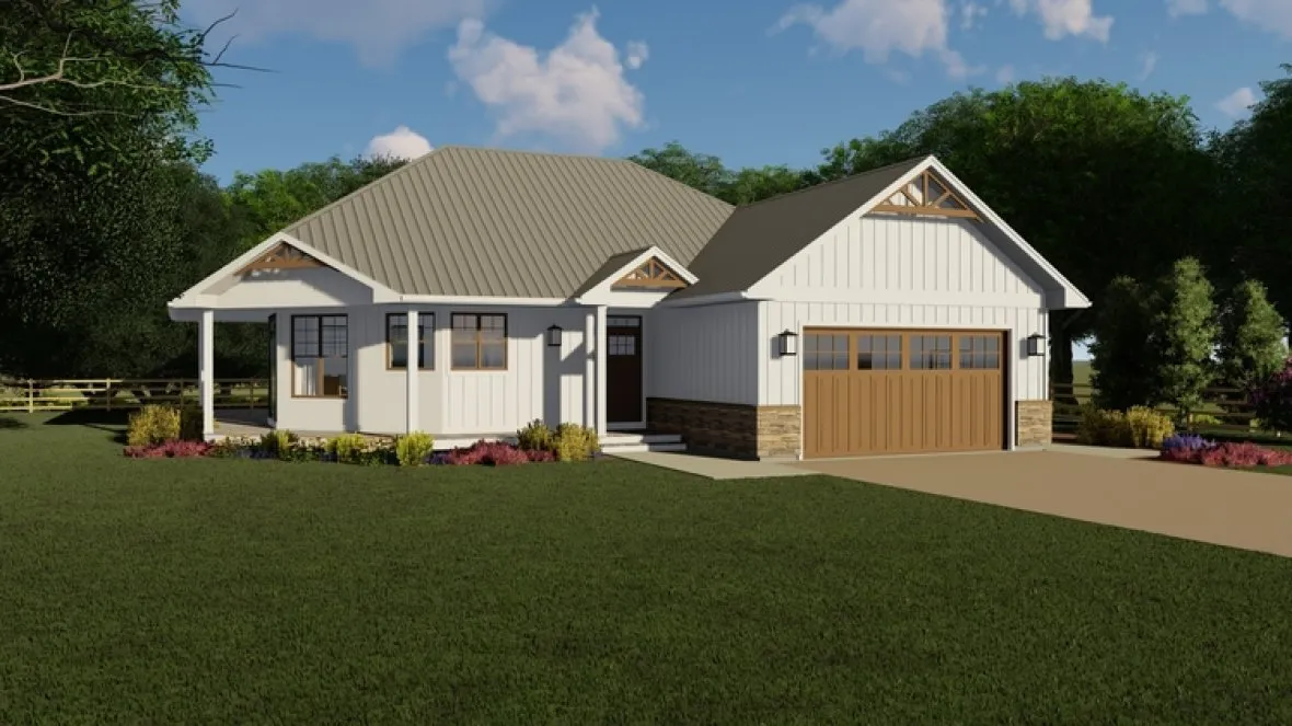 Full Rendering for House Plan #203053