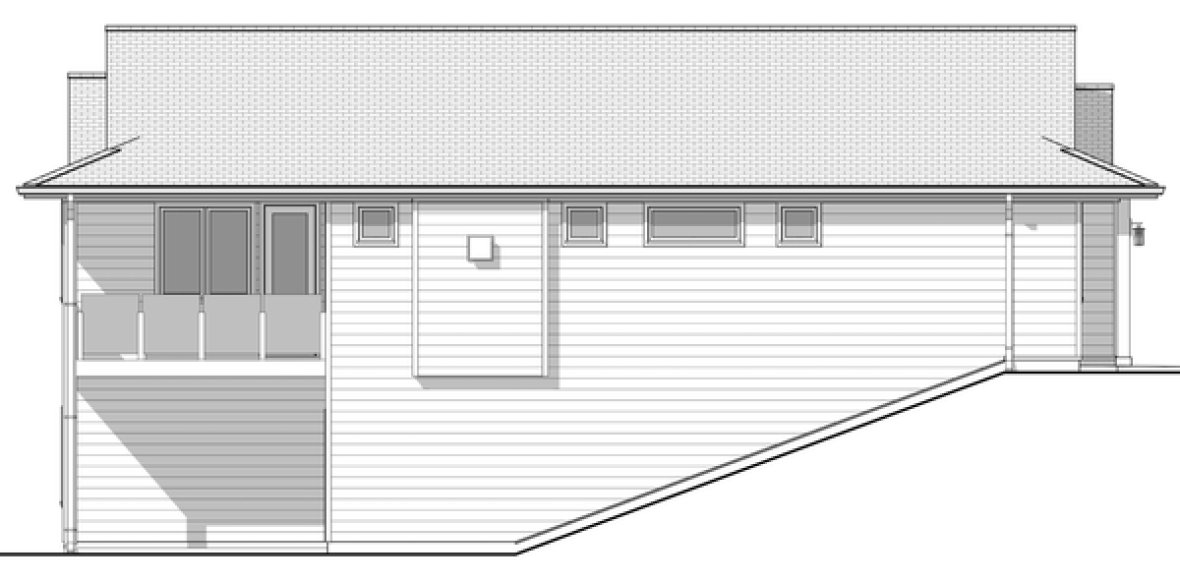 Left Elevation for House Plan #592922