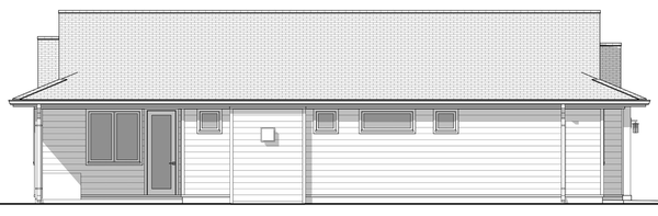 Left Elevation for House Plan #592922