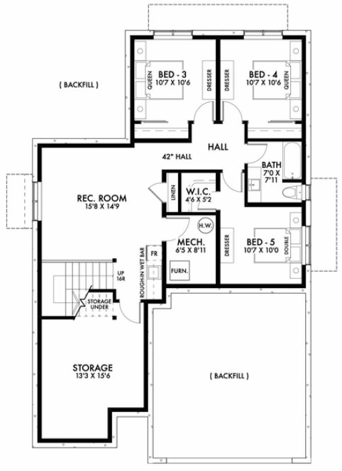 Basement Plan for House Plan #592922