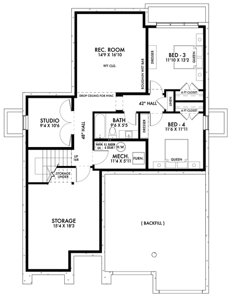 Basement Plan for House Plan #592352
