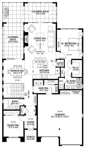 Main Floor Plan for House Plan #592352