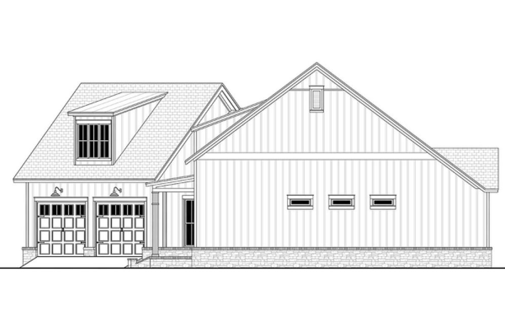 Right Elevation for House Plan #301032
