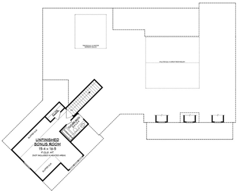 Attic Plan for House Plan #301032
