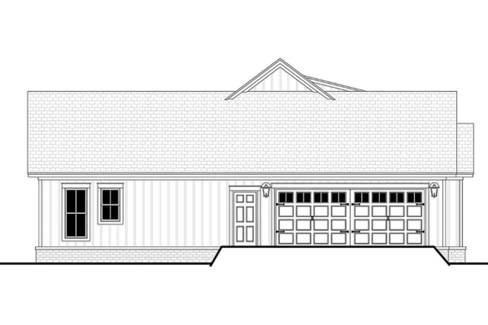 Left Elevation for House Plan #307961