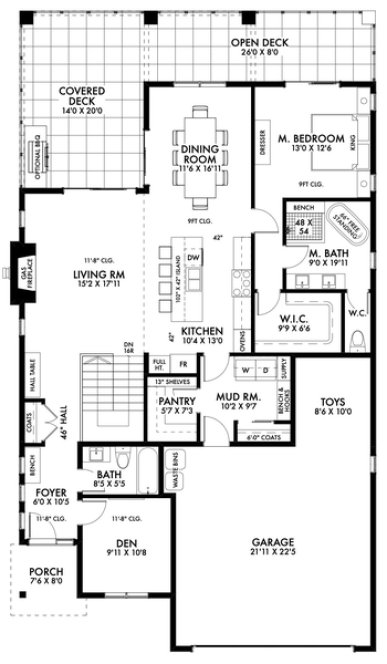 Main Floor Plan for House Plan #592162