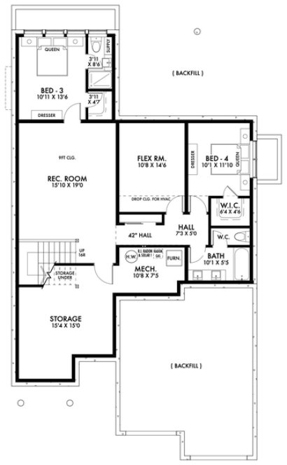 Basement Plan for House Plan #594082