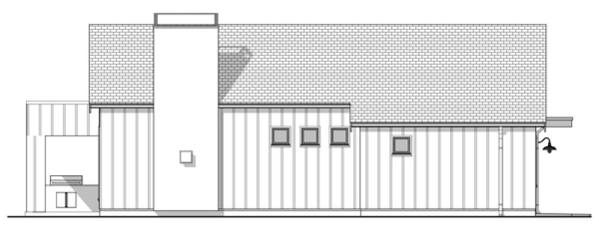 Left Elevation for House Plan #597703