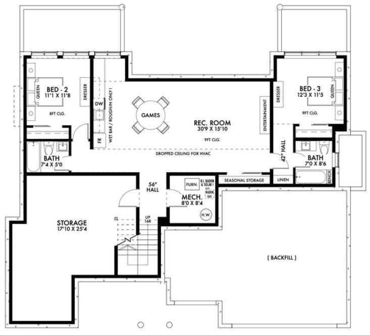 Basement Plan for House Plan #597703