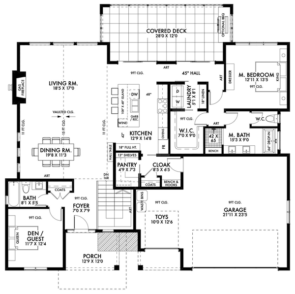 Main Floor Plan for House Plan #597703