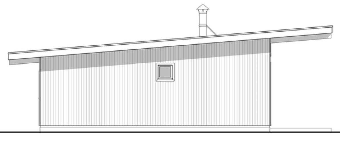Left Elevation for House Plan #590621