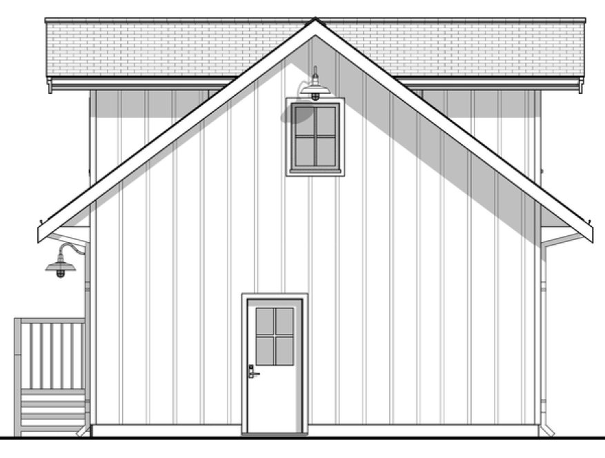 Right Elevation for House Plan #599001