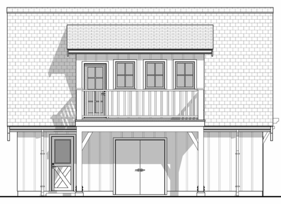 Left Elevation for House Plan #594070