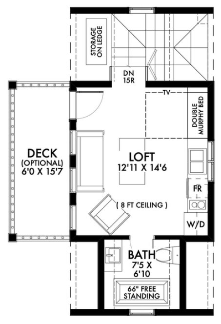 Second Floor Plan for House Plan #594070