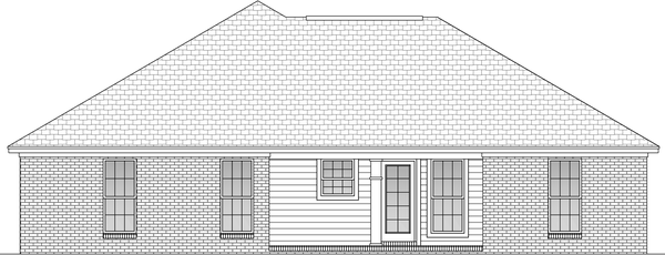 Rear Elevation for House Plan #303031