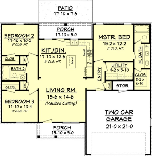 Main Floor Plan for House Plan #303031