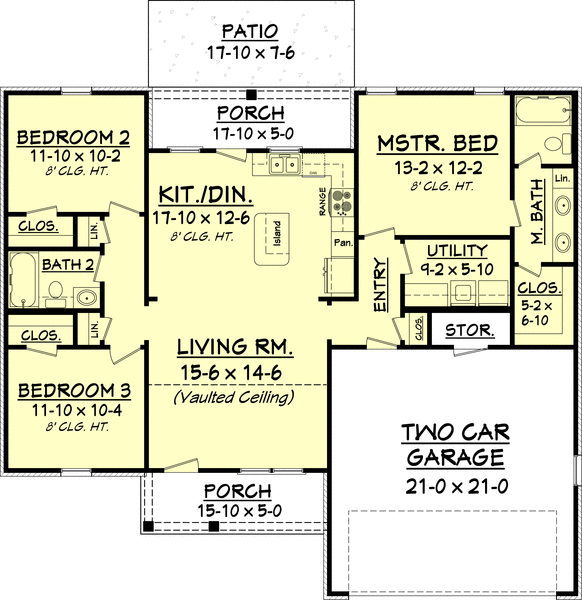 Main Floor Plan for House Plan #303031