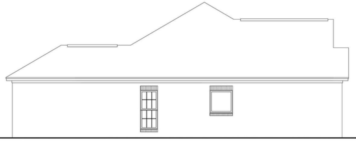 Left Elevation for House Plan #300531