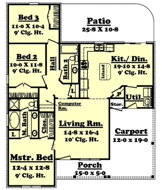 Main Floor Plan for House Plan #300531