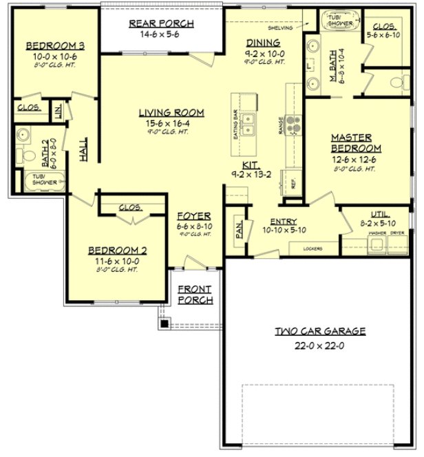 Main Floor Plan for House Plan #301831