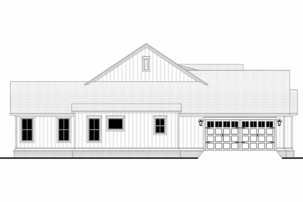 Left Elevation for House Plan #307482