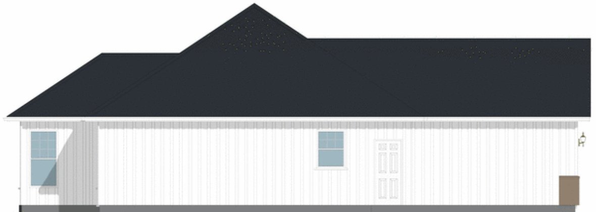 Left Elevation for House Plan #203035