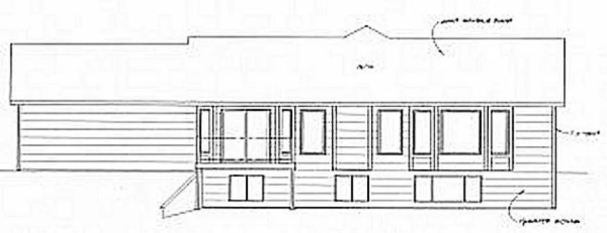 Rear Elevation for House Plan #356321
