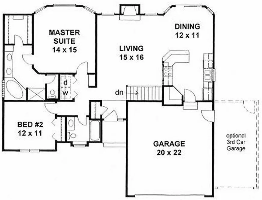 Main Floor Plan for House Plan #353721