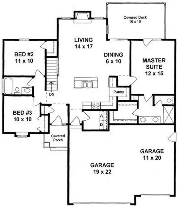 Main Floor Plan for House Plan #359721