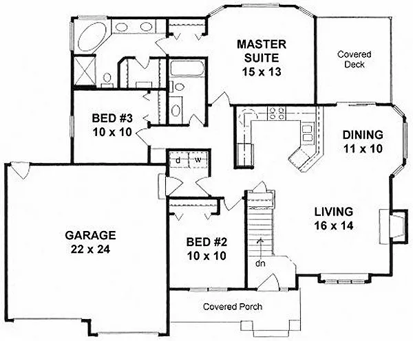Main Floor Plan for House Plan #350921