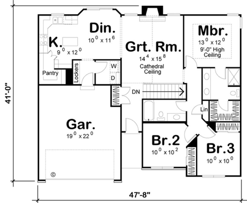 Main Floor Plan for House Plan #703431