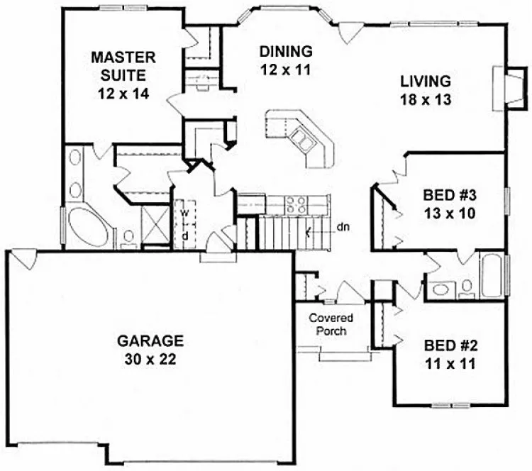 Main Floor Plan for House Plan #356931
