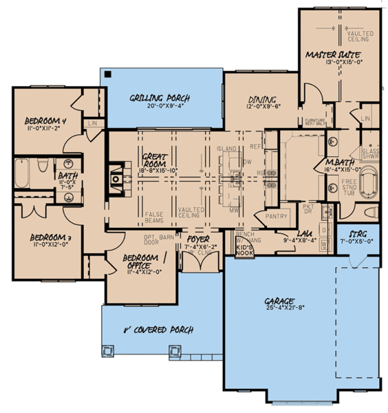 Main Floor Plan for House Plan #317981