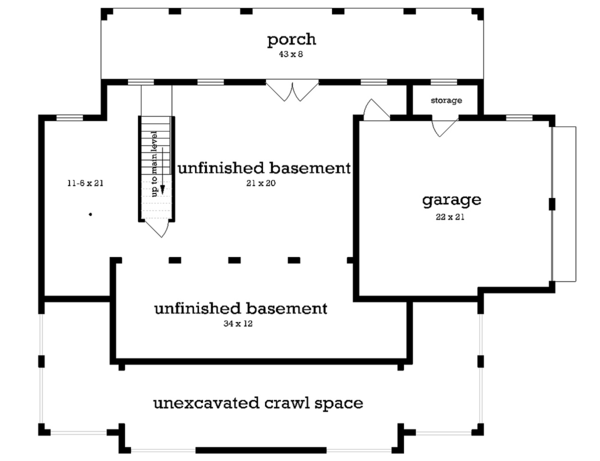 Basement Plan for House Plan #480261
