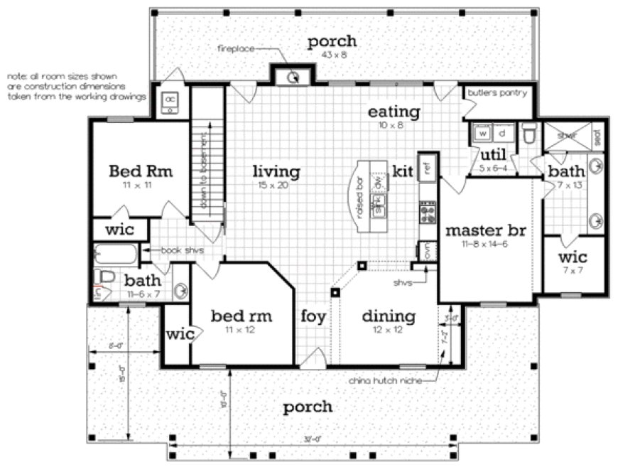 Main Floor Plan for House Plan #480261