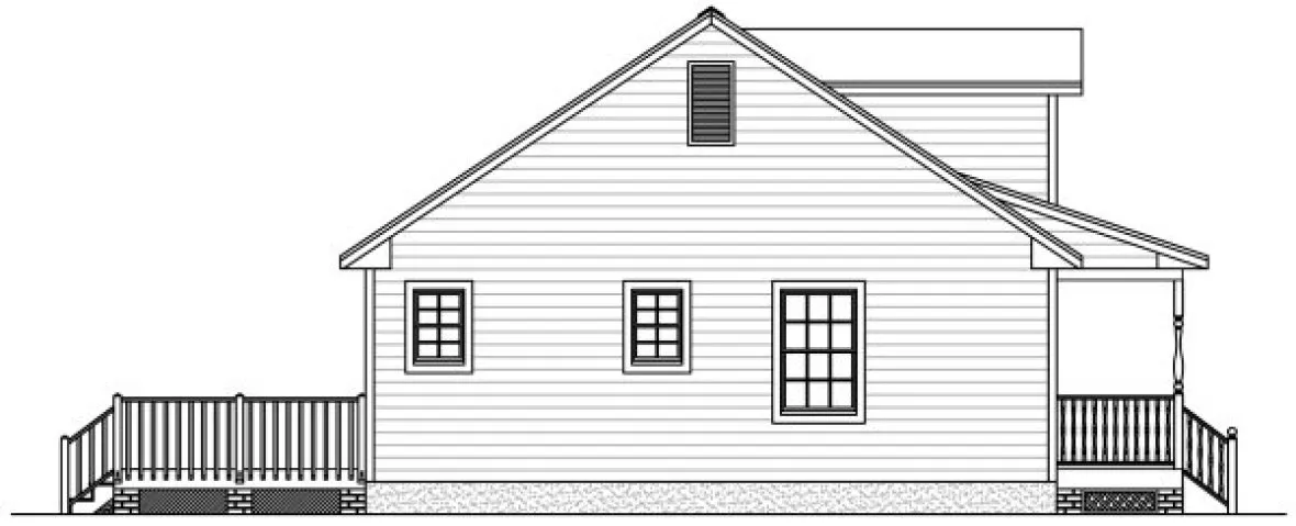 Left Elevation for House Plan #740858