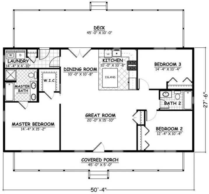 Main Floor Plan for House Plan #740858
