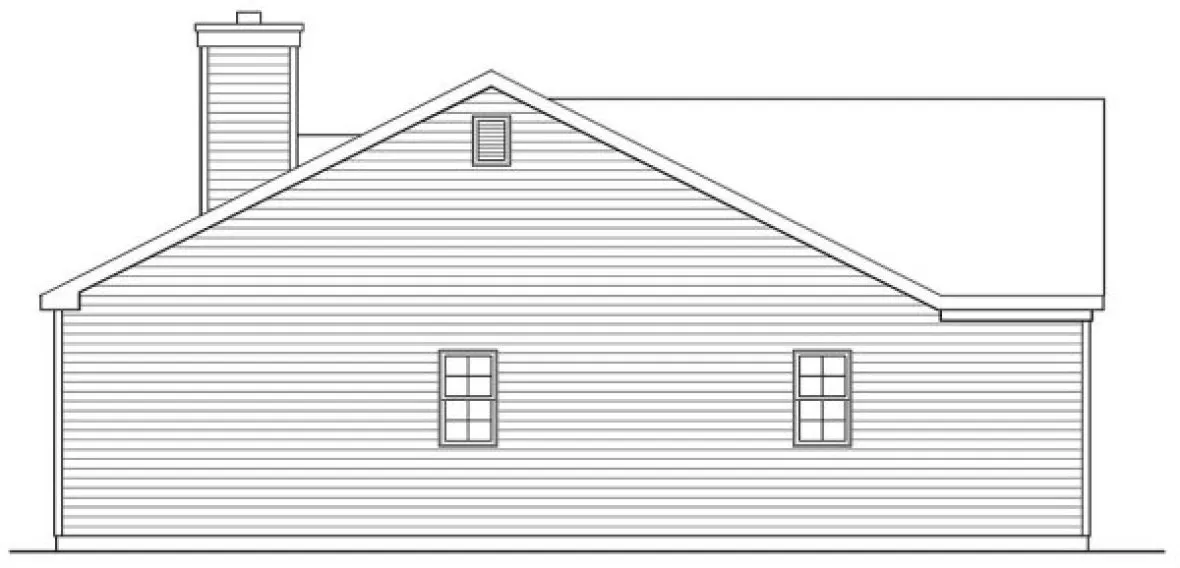 Left Elevation for House Plan #411671