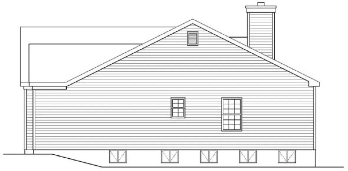 Right Elevation for House Plan #411671