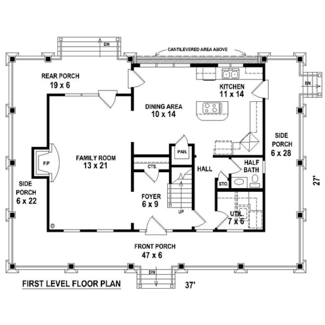 Main Floor Plan for House Plan #492971