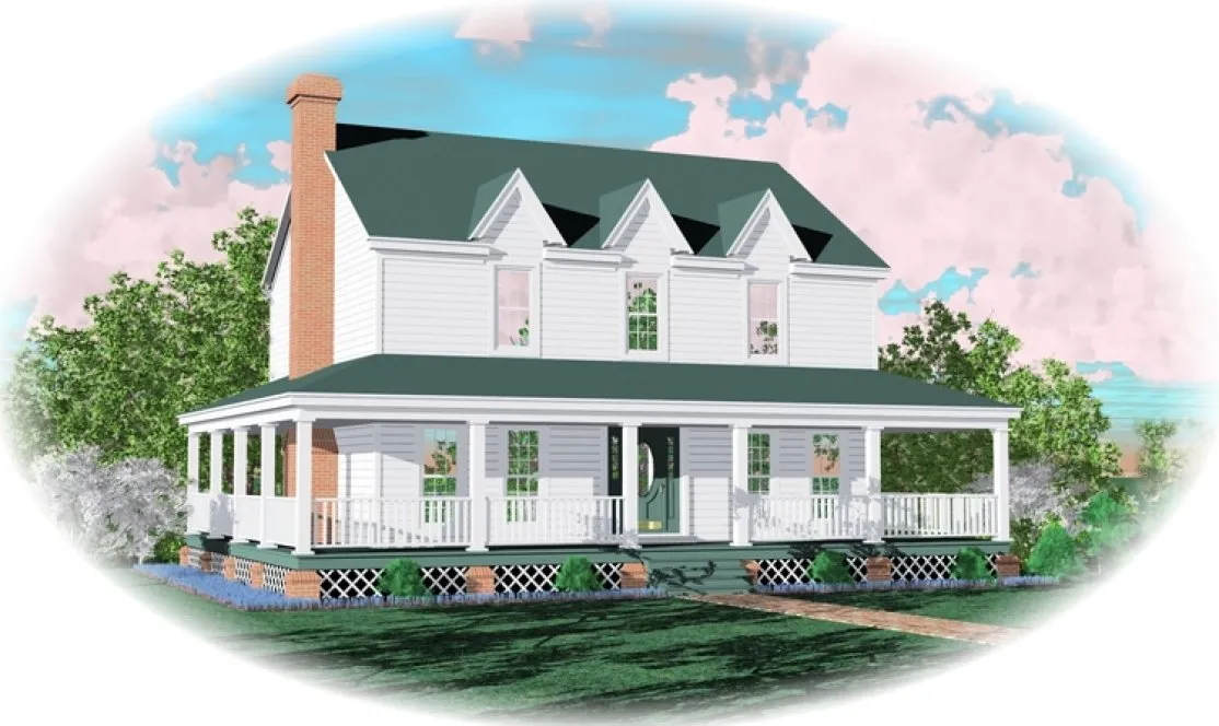 Full Rendering for House Plan #492971