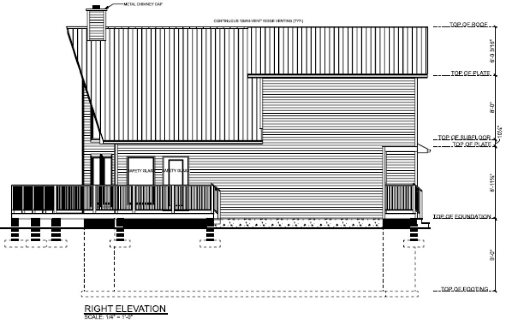 Right Elevation for House Plan #203212