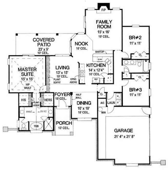 Main Floor Plan for House Plan #866191