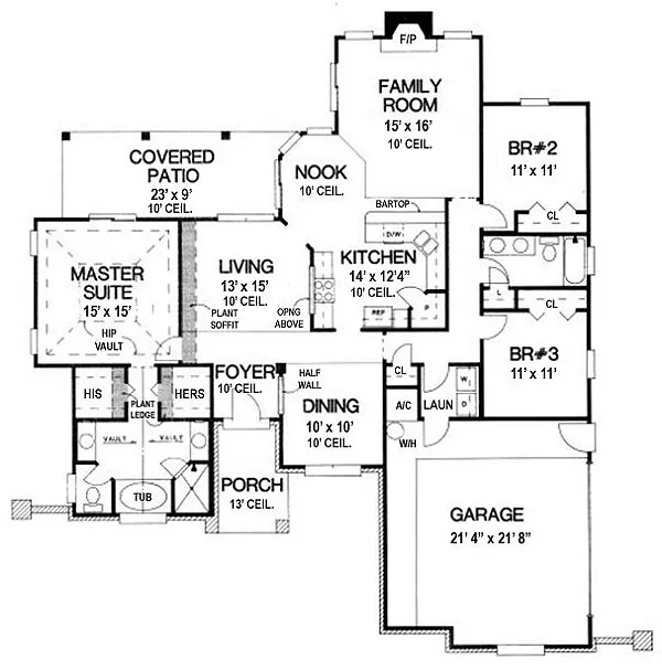 Main Floor Plan for House Plan #866191