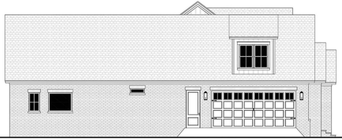 Left Elevation for House Plan #305162