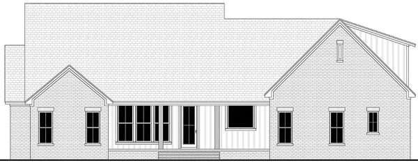 Rear Elevation for House Plan #305162