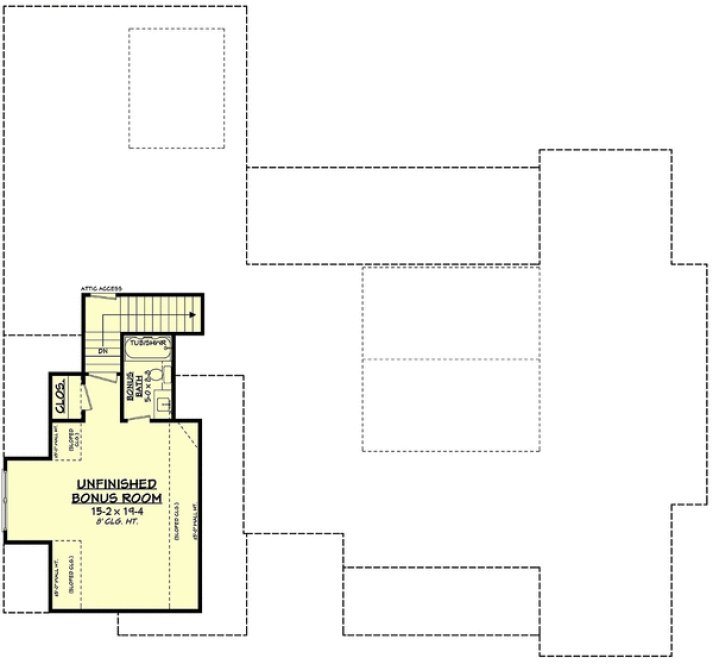 Attic Plan for House Plan #305162