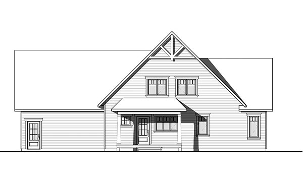 Rear Elevation for House Plan #147053