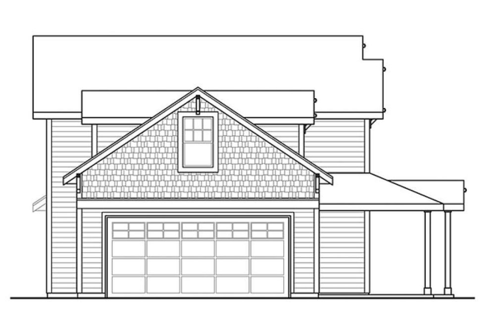 Left Elevation for House Plan #345391